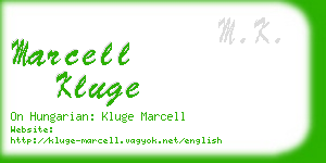 marcell kluge business card